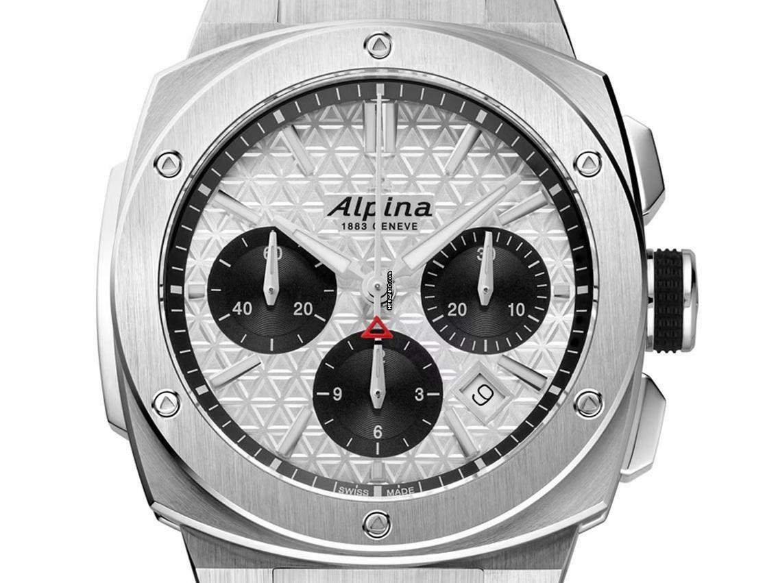 Alpina Alpiner Extreme Stahl Automatik Chronograph Armband Stahl 41mm Ref.AL-730SB4AE6B Box&Pap. Full Set Neu 