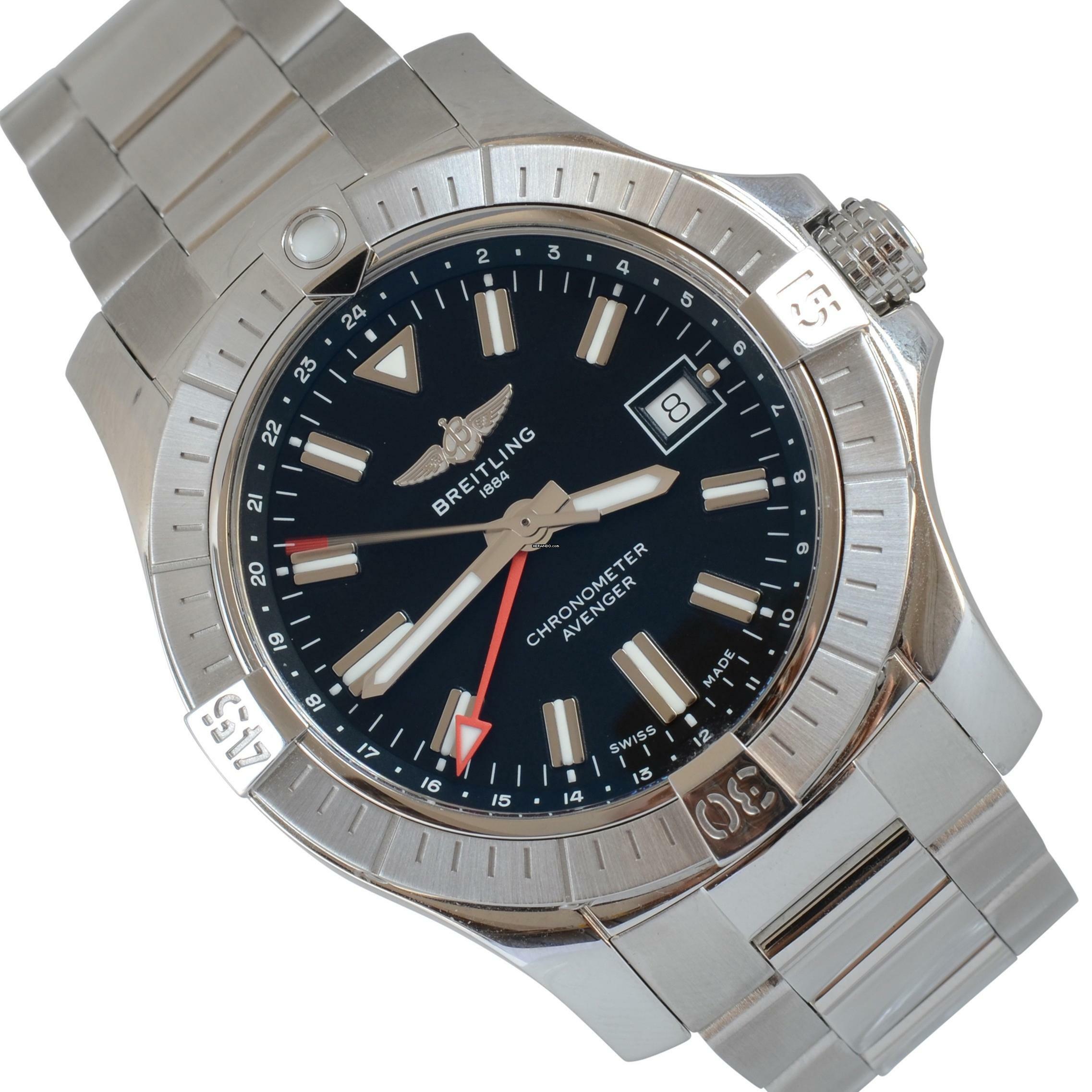  Breitling Avenger Automatic GMT 43 black dial Full Set Like NEW 2022’s </h1> 