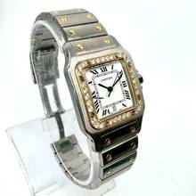 Thumbnail von Cartier Santos Galbée 29mm Quartz 2 Tone 0.85TCW DIAMOND Watch  NEW Model </h1>
