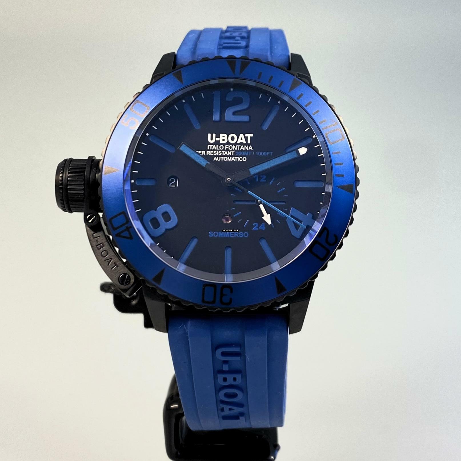  U-Boat SOMMERSO AL Stahl IBP Blue Ref. 9669 46 mm 30 ATM 50 Stück limitiert Nr. 09/50 