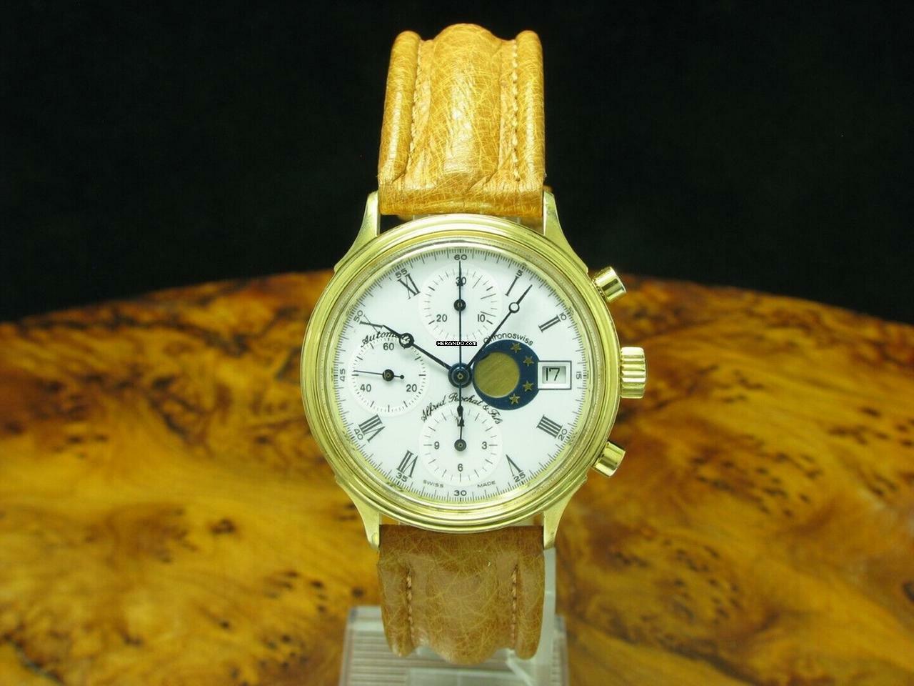 Alfred Rochat & Fils Gold Mantel Automatic Herrenuhr / Kal Eta 7750 / Ref 77.400 </h1>