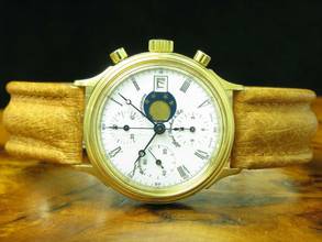 Thumbnail von Alfred Rochat & Fils Gold Mantel Automatic Herrenuhr / Kal Eta 7750 / Ref 77.400 </h1>