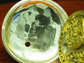 Thumbnail von Sibley London 925 Silber Open Face Spindeltaschenuhr Mit Schnecke & Kette </h1>