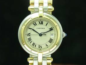 Thumbnail von Cartier Cougar Panthere Gold / Stahl Damenuhr / Kaliver Cartier 83 / Ref 183964 </h1>