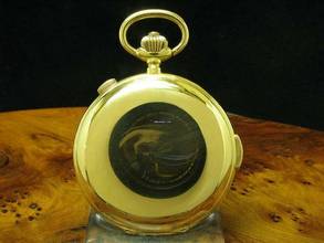 Thumbnail von 14kt 585 Gold Savonette Sprungdeckel Taschenuhr Chronograph Viertel-repetition </h1>