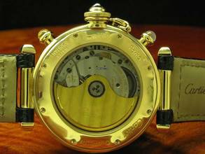 Thumbnail von Cartier Pasha 18kt 750 Gold 3-time Zones Automatic Herrenuhr / Ref M204579/0925 </h1>