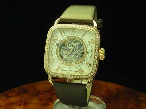  Alexander Shorokhoff Pushkin Unique 18kt 750 Gold Handaufzug Damenuhr </h1> 