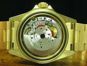 Thumbnail von Rolex Submariner Date 18kt Gold Herrenuhr / Fullset 1991 / Purple Dial / 16618 </h1>