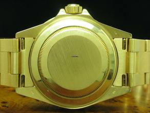 Thumbnail von Rolex Submariner Date 18kt Gold Herrenuhr / Fullset 1991 / Purple Dial / 16618 </h1>