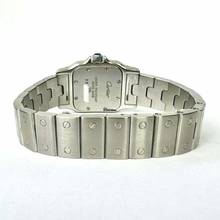 Thumbnail von Cartier Santos Galbée 24mm Quartz Steel 0.69TCW Watch NEW Model </h1>