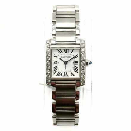  Cartier Tank Française Quartz 20mm Steel 0.80TCW DIAMOND Watch </h1> 