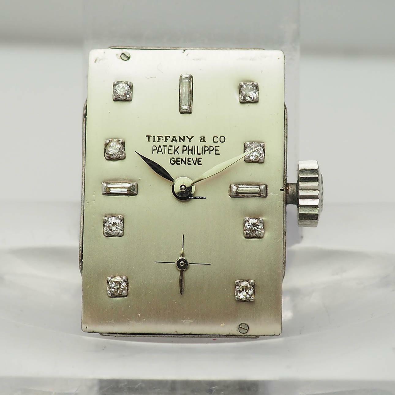 Thumbnail von Patek Philippe Rectangular 425 Platinum Diamonds </h1>