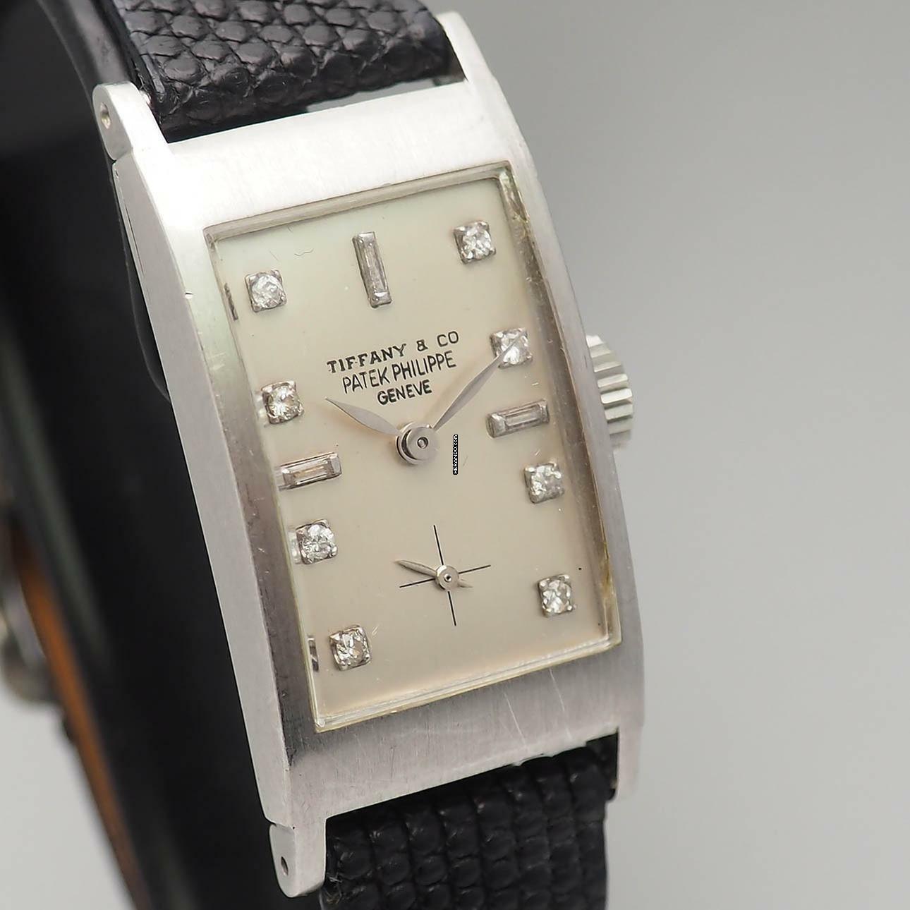 Thumbnail von Patek Philippe Rectangular 425 Platinum Diamonds </h1>