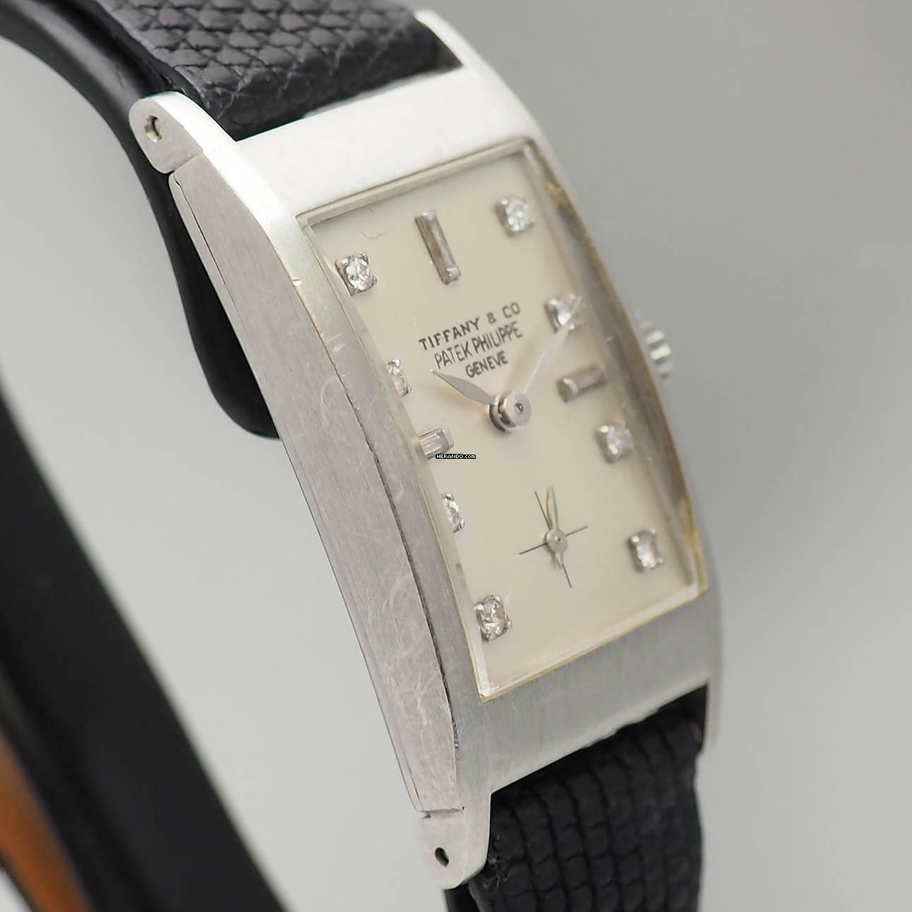 Thumbnail von Patek Philippe Rectangular 425 Platinum Diamonds </h1>