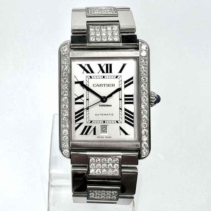  Cartier Tank Solo 3800 Automatic 31mm Steel 3.48TCW DIAMOND Watch </h1> 