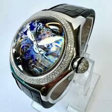 Thumbnail von Corum Bubble Automatic 45mm Steel 1.85TCW Diamond Watch Skeleton Case </h1>