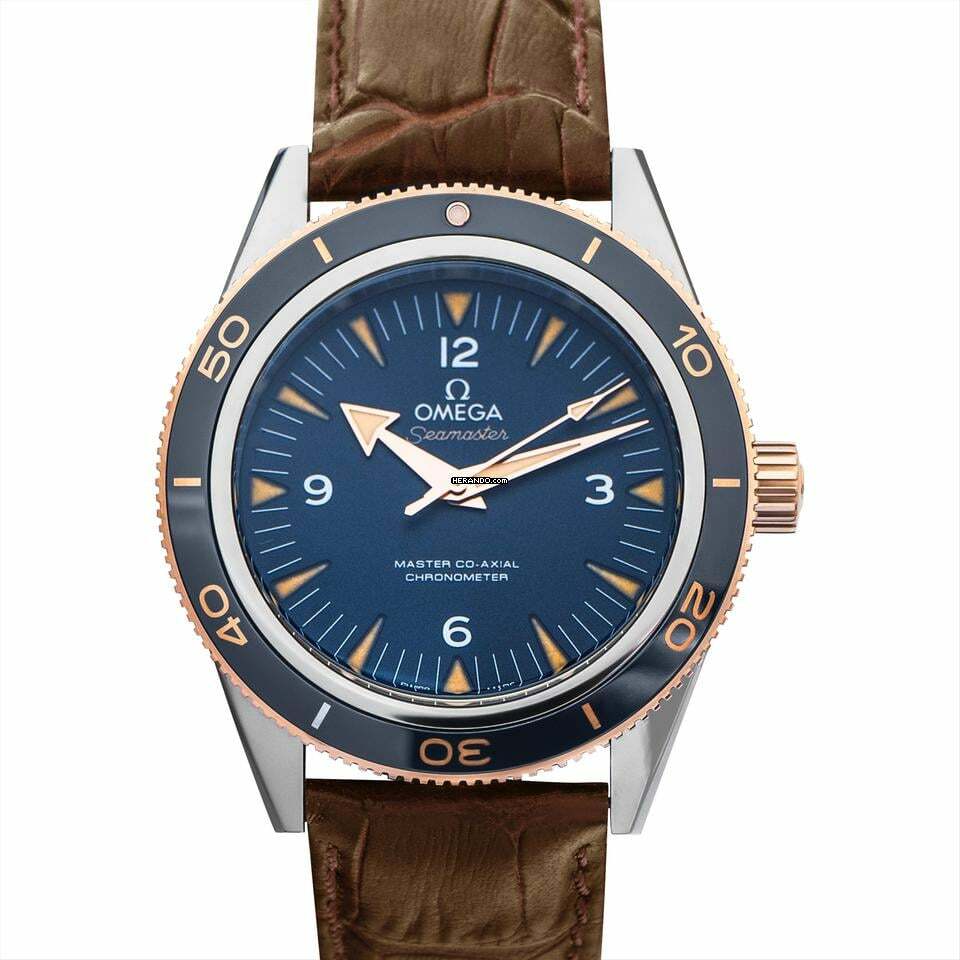 Omega Seamaster 300 233.62.41.21.03.001 - Seamaster Automatic Blue Dial 18kt Rose Gold Men's Watch </h1>