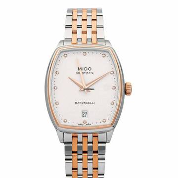  Mido Baroncelli III M041.307.22.016.00 - Baroncelli III Automatic White Dial Stainless Steel Ladies Watch </h1> 