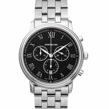  Montblanc Tradition 117048 - Tradition Quartz Black Dial Stainless Steel Men's Watch </h1> 
