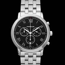 Thumbnail von Montblanc Tradition 117048 - Tradition Quartz Black Dial Stainless Steel Men's Watch </h1>
