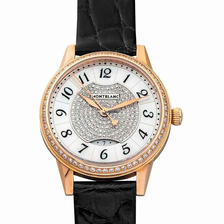  Montblanc Bohème 111225 - Boheme Automatic White Dial 18kt Rose Gold Ladies Watch </h1> 
