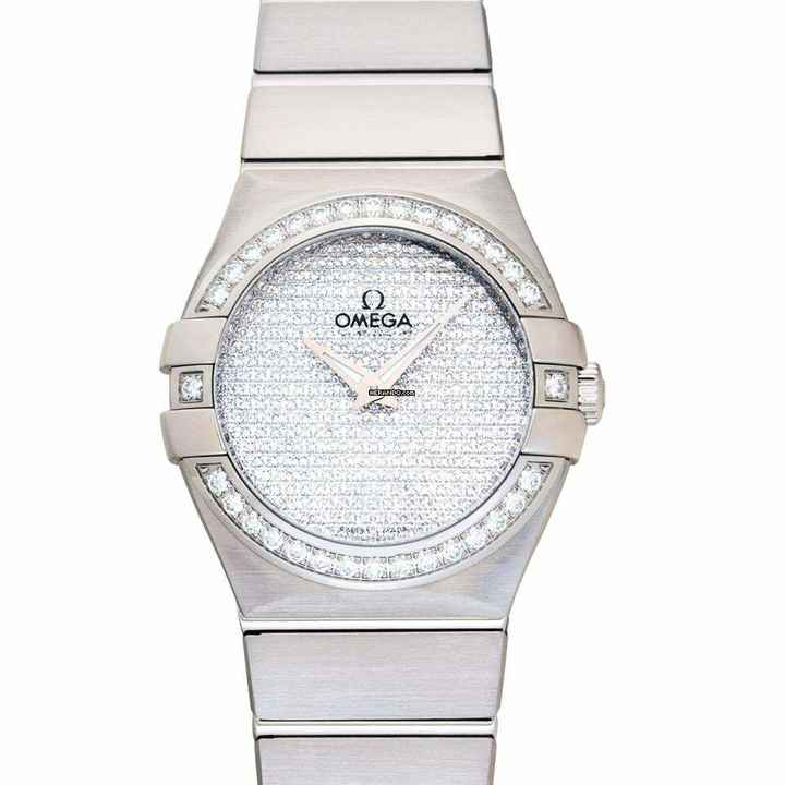  Omega Constellation Quartz 123.55.27.60.99.001 - Constellation Quartz White Dial 18kt White Gold Ladies Watch </h1> 