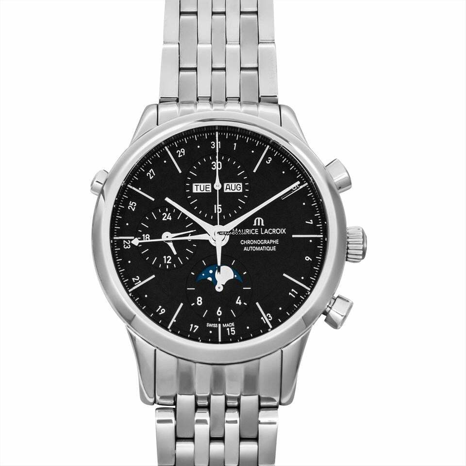  Maurice Lacroix Les Classiques Chronographe LC6078-SS002-33E - Les Classiques Automatic Black Dial Stainless Steel Men's Watch </h1> 
