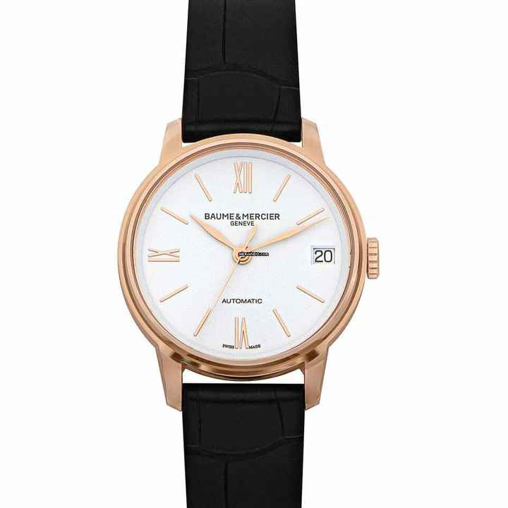 Baume & Mercier Classima M0A10270 - Classima Automatic White Dial 18kt Rose Gold Ladies Watch </h1> 
