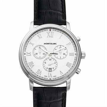  Montblanc Tradition 114339 - Tradition Quartz Silver-tone Dial Stainless Steel Men's Watch </h1> 