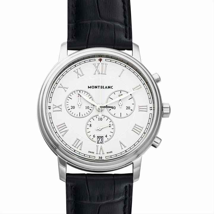  Montblanc Tradition 114339 - Tradition Quartz Silver-tone Dial Stainless Steel Men's Watch </h1> 