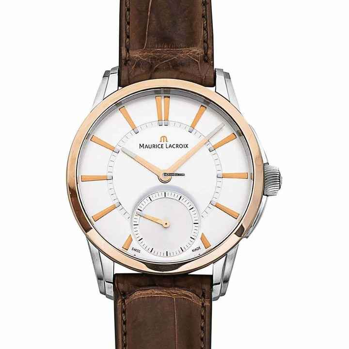  Maurice Lacroix Pontos PT7558-PS101-130 - Pontos Automatic Silver Dial 18kt Rose Gold Men's Watch </h1> 