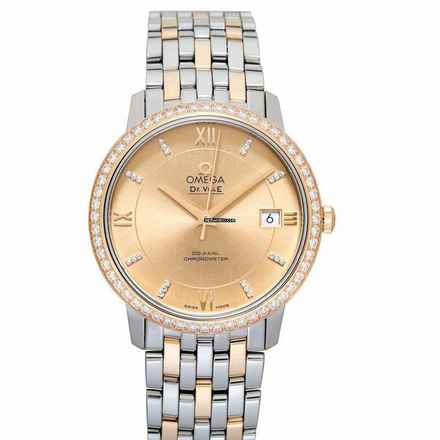  Omega De Ville Prestige 424.25.37.20.58.001 - De Ville Automatic Champagne Dial Stainless Steel Ladies Watch </h1> 