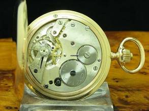 Thumbnail von Cyma 14kt 585 Gold Savonette Sprungdeckel Taschenuhr / Kaliber 970 </h1>