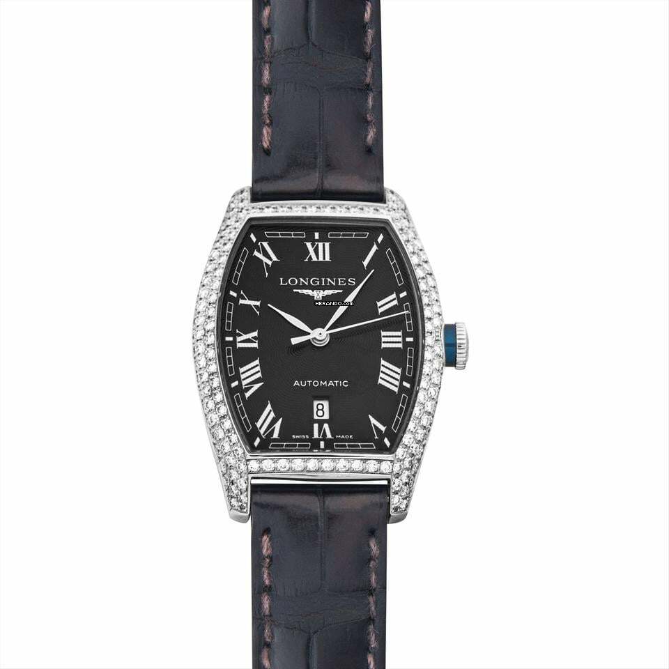 Longines Evidenza L21420514 - Longines evidenza Automatic Black Dial Stainless Steel Ladies Watch </h1>
