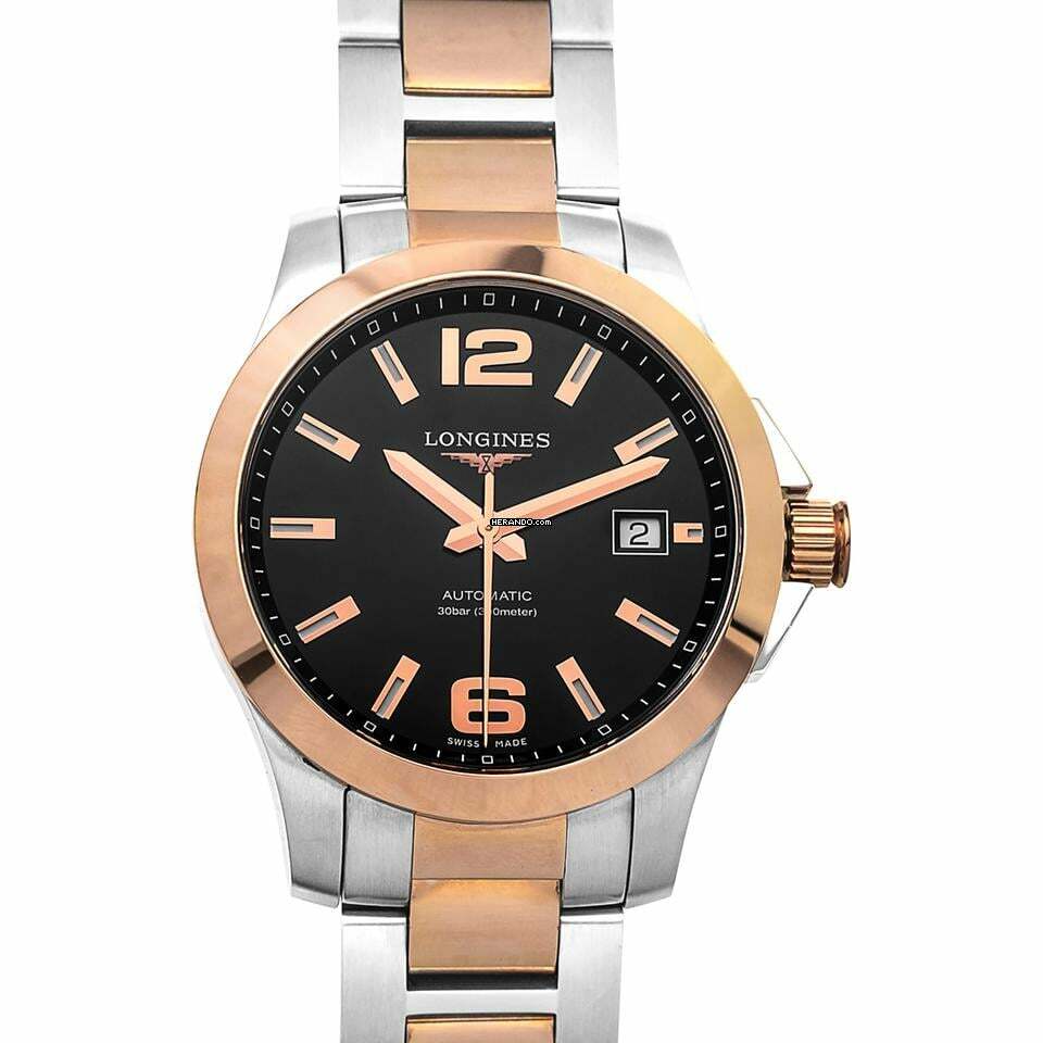 Longines L36765567 - HydroConquest Automatic Black Dial Stainless Steel Men's Watch </h1>