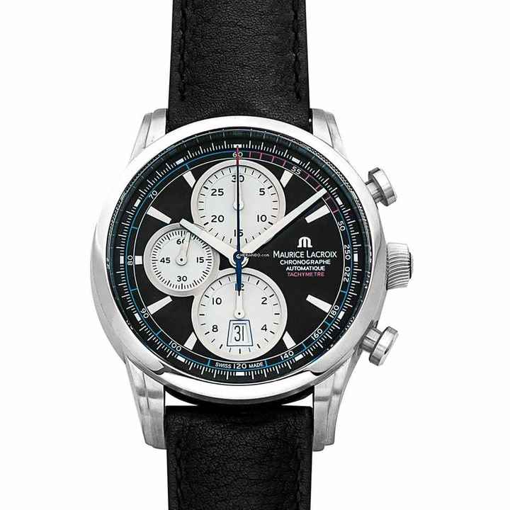  Maurice Lacroix Pontos Chronographe Rétro PT6288-SS001-330 - Pontos Automatic Black Dial Stainless Steel Men's Watch </h1> 