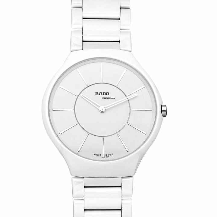  Rado True Thinline R27957112 - True Quartz White Dial Ceramic Unisex Watch </h1> 