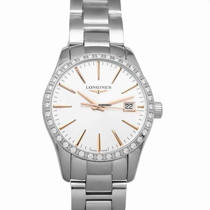  Longines HydroConquest L23860726 - HydroConquest Quartz Silver Dial Stainless Steel Ladies Watch </h1> 