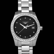 Thumbnail von Longines L34000576 - HydroConquest Quartz Black Dial Stainless Steel Ladies Watch </h1>