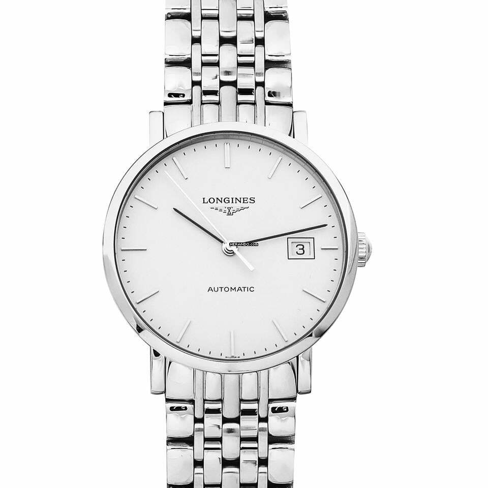 Longines Elegant L48104126 - Elegant Automatic White Dial Stainless Steel Men's Watch </h1>