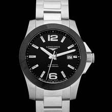 Thumbnail von Longines Conquest L36574566 - Conquest Automatic Black Dial Stainless Steel Men's Watch </h1>
