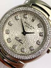 Thumbnail von Rolex Cellini Quartz 18ct Vintage WHITE GOLD 6671 Diamond Lady Women 6671 </h1>