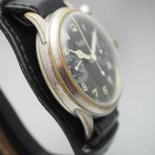 Thumbnail von Hanhart Vintage Monopusher Eindrücker Chronograph WW2 Cal.40/50 </h1>