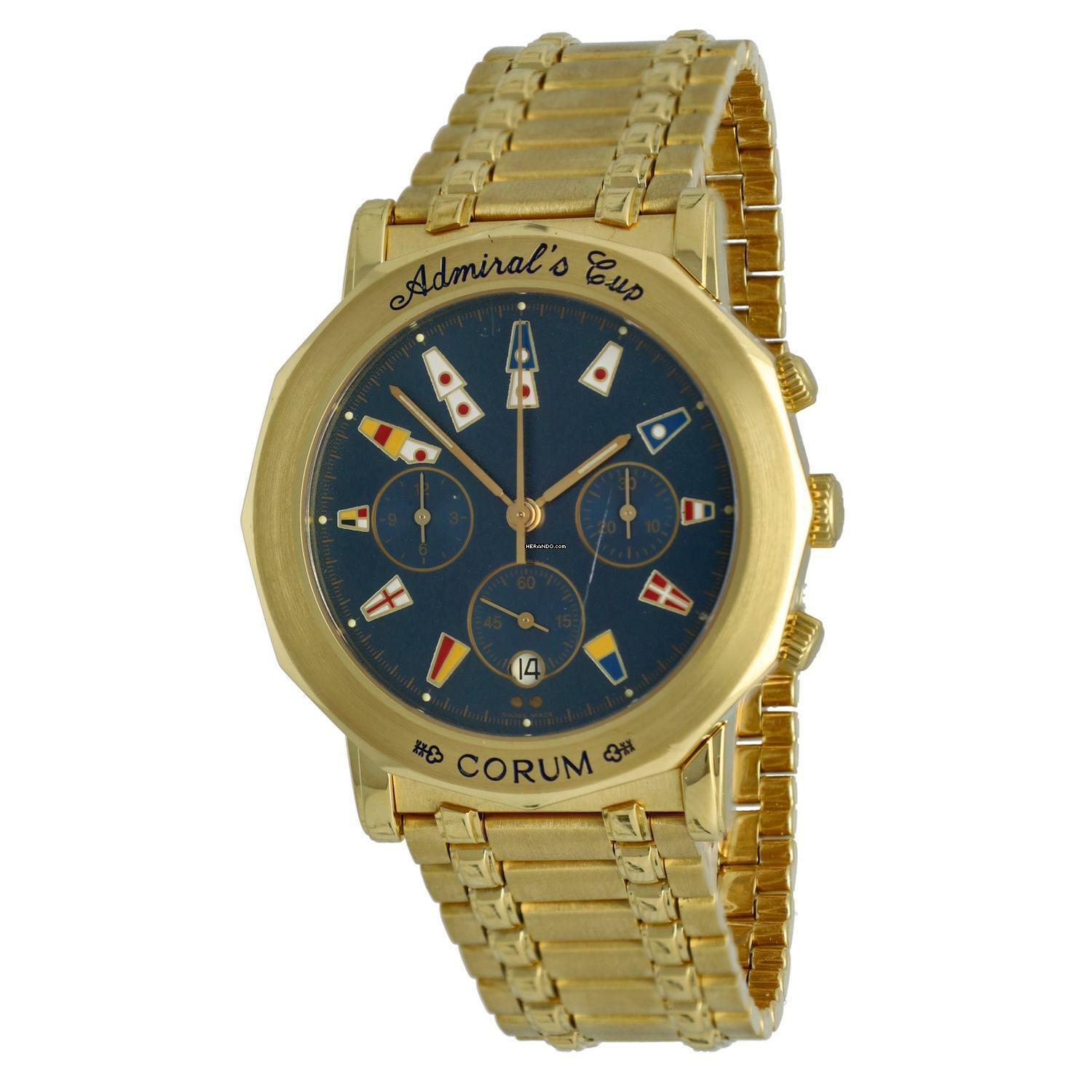 Corum Admiral's Cup 18 K. gold Admiral's Cup Blue dial 176 gram