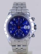 Thumbnail von Tudor Prince Date Chronograph blue arabic Dial 79280P Klassiker blau rar Stahlband </h1>