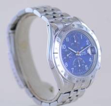 Thumbnail von Tudor Prince Date Chronograph blue arabic Dial 79280P Klassiker blau rar Stahlband </h1>