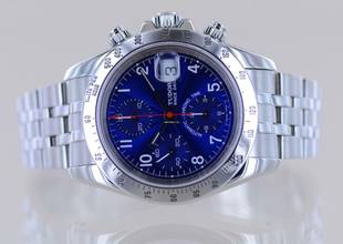 Thumbnail von Tudor Prince Date Chronograph blue arabic Dial 79280P Klassiker blau rar Stahlband </h1>