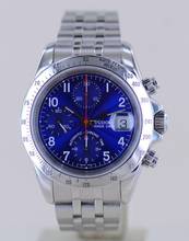 Thumbnail von Tudor Prince Date Chronograph blue arabic Dial 79280P Klassiker blau rar Stahlband </h1>