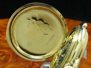 Thumbnail von 14kt 585 Gold Savonette Taschenuhr Chronograph Viertel-repetition </h1>