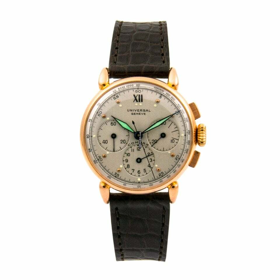 Universal Genève Compax 1943 Rotgold Chronograph Handaufzug Revision bei UG 1 Jahr Garantie 